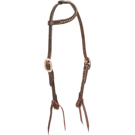 Martin Saddlery Rawhide Lacing One Ear Headstall Tack - Headstalls Martin Saddlery Chocolate