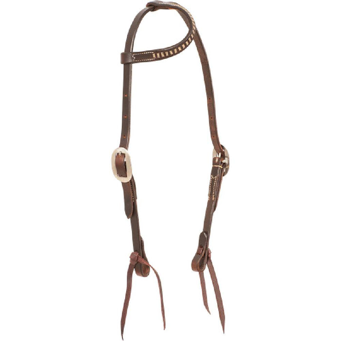 Martin Saddlery Rawhide Lacing One Ear Headstall Tack - Headstalls Martin Saddlery Chocolate