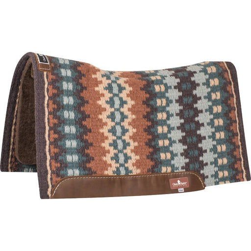 Classic Equine Contour Wool Top Alpaca Pad - 34"x38" Tack - Saddle Pads Classic Equine Slate/Latte
