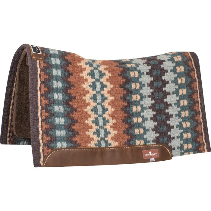Classic Equine Contour Wool Top Alpaca Pad - 34"x38" Tack - Saddle Pads Classic Equine Slate/Latte