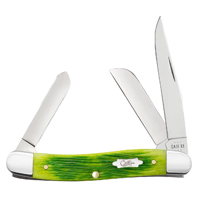 Case Medium Stockman - Lime Green Bone Knives W.R. Case
