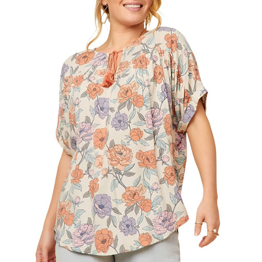 Hayden Floral Tie Top WOMEN - Clothing - Tops - Short Sleeved Hayden Los Angeles