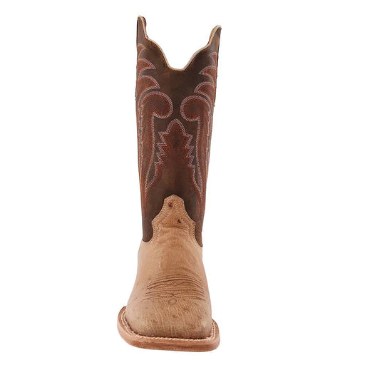 R. Watson Men's Sand Bruciato Smooth Ostrich Square Toe Boot MEN - Footwear - Exotic Western Boots R Watson