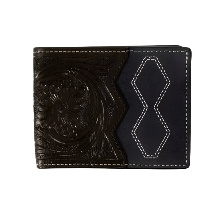 3D Hand Tooled Boot Stitch Bifold Wallet MEN - Accessories - Wallets & Money Clips M&F Western Products