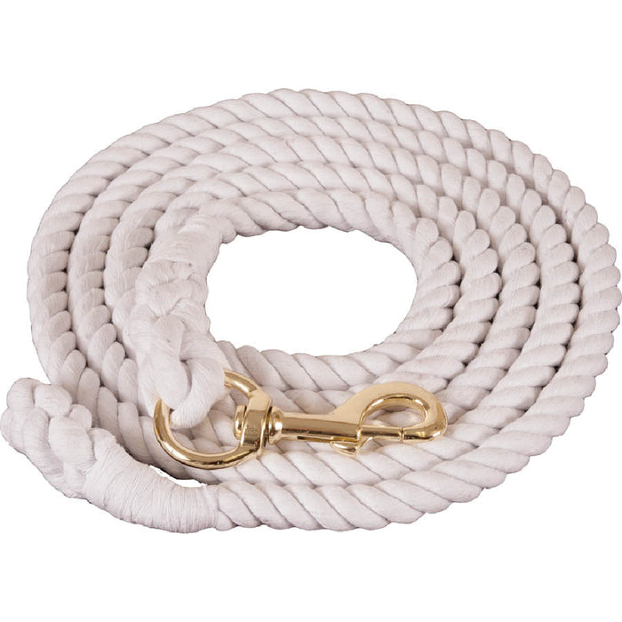 Cotton Lead Rope Tack - Halters & Leads Mustang White