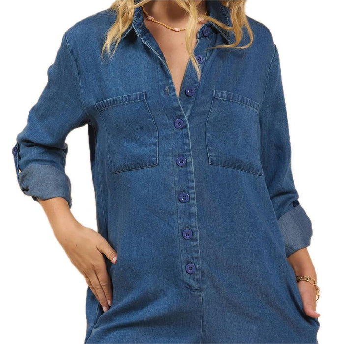 Sadie & Sage Buttoned Romper - FINAL SALE WOMEN - Clothing - Jumpsuits & Rompers Sadie & Sage