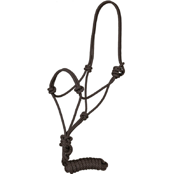 Traditional Rope Halter with Lead Tack - Halters & Leads Mustang Black