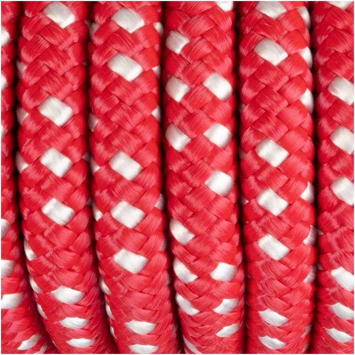 Trophy Bronc Nose Rope Halter #22 Customs & Awards - Halters Custom Red/White