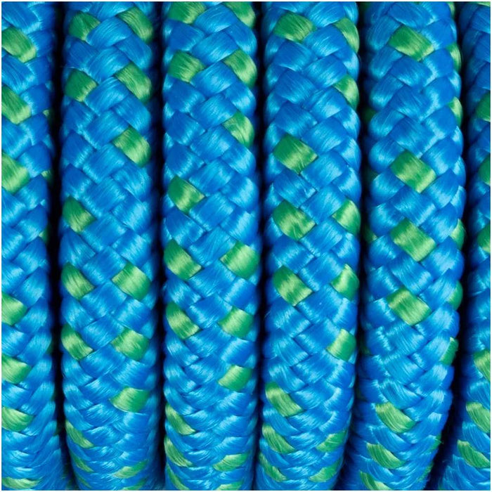 Trophy Bronc Nose Rope Halter with Dots #4 Customs & Awards - Halters Custom Blue/Lime Green