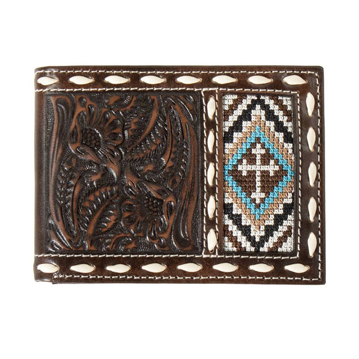 Nocona Cross Embroidered Inlay Bifold Wallet MEN - Accessories - Wallets & Money Clips M&F Western Products