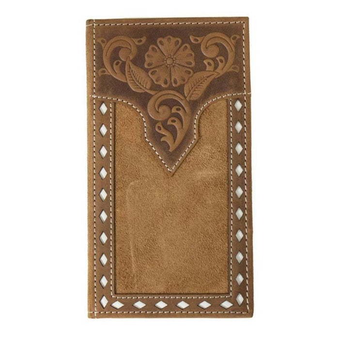 Nocona Roughout Floral Buck Lace Rodeo Wallet MEN - Accessories - Wallets & Money Clips M&F Western Products