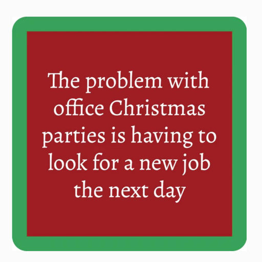 "Office Christmas Party" Coaster HOME & GIFTS - Gifts Drinks On Me