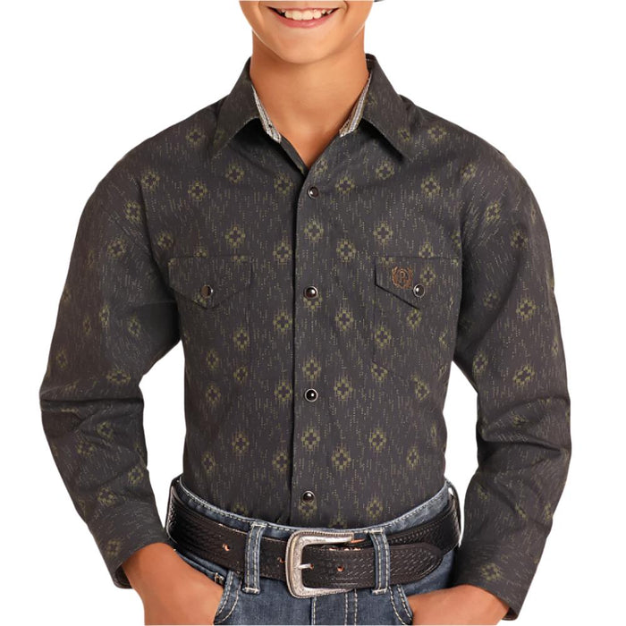 Panhandle Boy's Aztec Stripe Shirt KIDS - Boys - Clothing - Shirts - Long Sleeve Shirts Panhandle