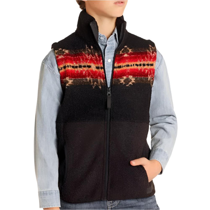Rock & Roll Denim Boy's Aztec Berber Border Vest KIDS - Boys - Clothing - Outerwear - Vests Panhandle