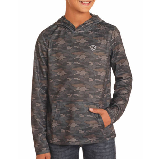 Rock & Roll Denim Boy's Camo Performance Hoodie KIDS - Boys - Clothing - Sweatshirts & Hoodies Panhandle