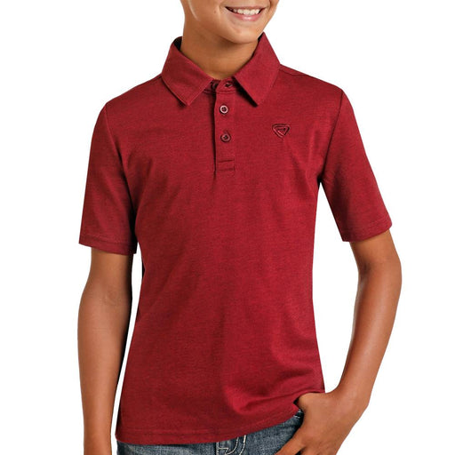 Rock & Roll Denim Boy's Micro Stripe Polo KIDS - Boys - Clothing - Shirts - Short Sleeve Shirts Panhandle