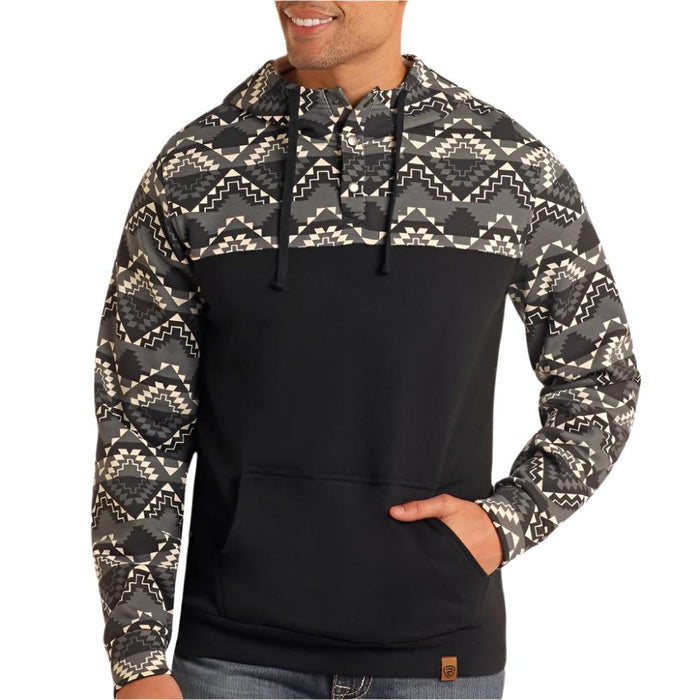 * Rock & Roll Denim Men's Aztec Hoodie - FINAL SALE MEN - Clothing - Pullovers & Hoodies Panhandle