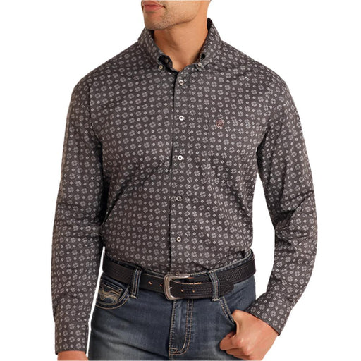 Rock & Roll Denim Men's Medallion Print Shirt MEN - Clothing - Shirts - Long Sleeve Shirts Panhandle
