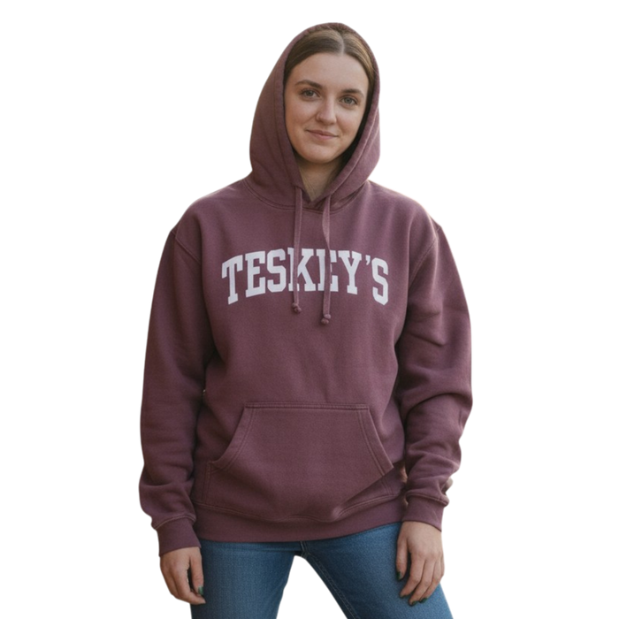 Teskey's Varsity Felt Hoodie - Maroon
