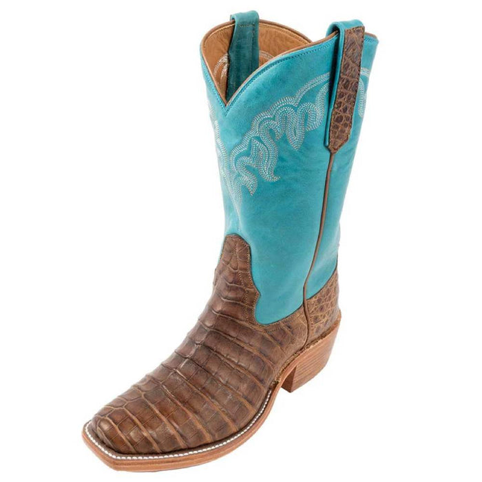 Rios of Mercedes Women's Chocolate Oiled Caiman Belly Boot WOMEN - Footwear - Boots - Western Boots Rios of Mercedes Boot Co.