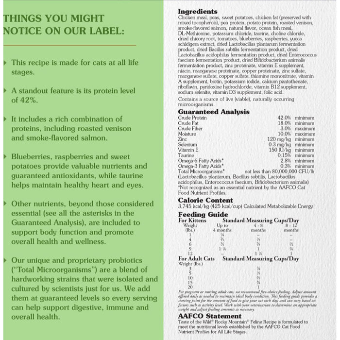 Taste of the Wild Rocky Mountain Dry Cat Food Feed & Hay - Feed Taste of the Wild