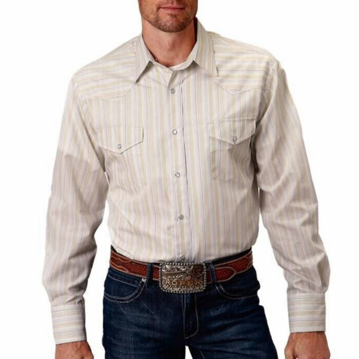 Roper Men's Western Stripe Shirt MEN - Clothing - Shirts - Long Sleeve Roper Apparel & Footwear