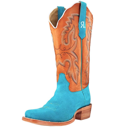 R. Watson Women's Turquoise Boar Cutter Toe Boot WOMEN - Footwear - Boots - Western Boots R Watson