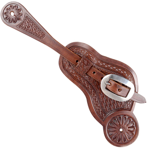 Martin Saddlery Buckaroo Spur Straps Tack - Spur Straps Martin Saddlery Chocolate Basket