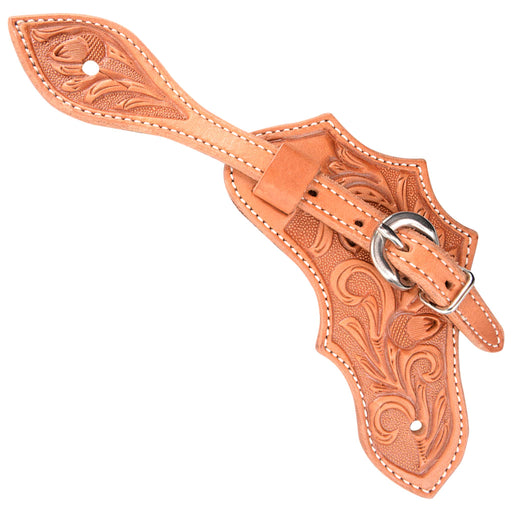 Martin Saddlery Oak Leaf Spur Straps Tack - Spur Straps Martin Saddlery