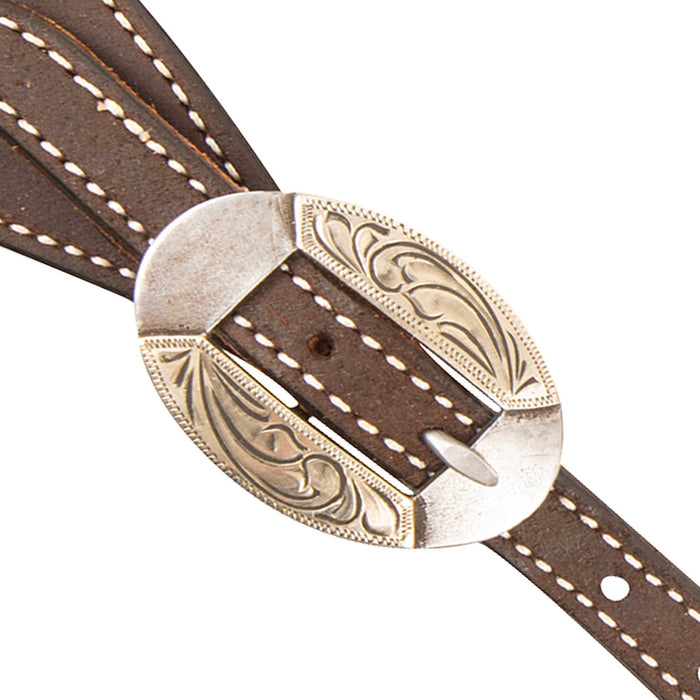 Martin Saddlery Cowboy Spur Straps w/Bandera Buckles Tack - Spur Straps Martin Saddlery Chocolate Roughout with Canyon Buckle