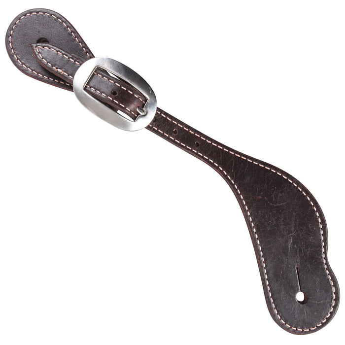 Martin Saddlery Cowboy Spur Straps w/Bandera Buckles Tack - Spur Straps Martin Saddlery Stitched Latigo with Cart Buckle