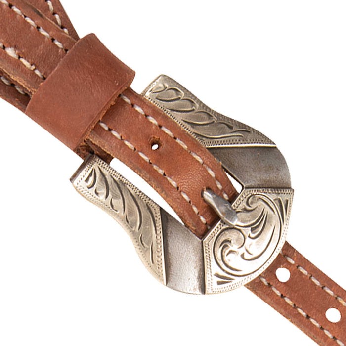 Martin Saddlery Roughout Cowboy Spur Straps Tack - Spur Straps Martin Saddlery Harness with Deadwood Buckle