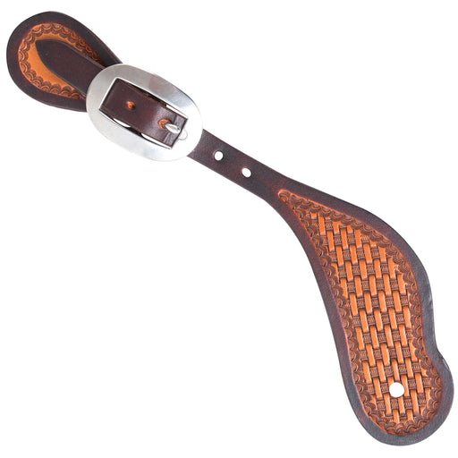 Martin Saddlery Cowboy Spur Strap Tack - Spur Straps Martin Saddlery Natural w/Dyed Edges M