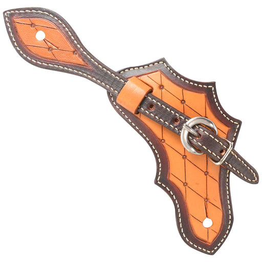 Martin Saddlery Quilted Oak Leaf Spur Straps Tack - Spur Straps Martin Saddlery Plain