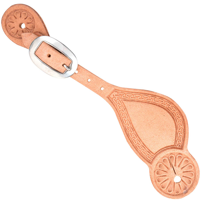Martin Saddlery Tombstone Spur Straps Tack - Spur Straps Martin Saddlery Natural Roughout