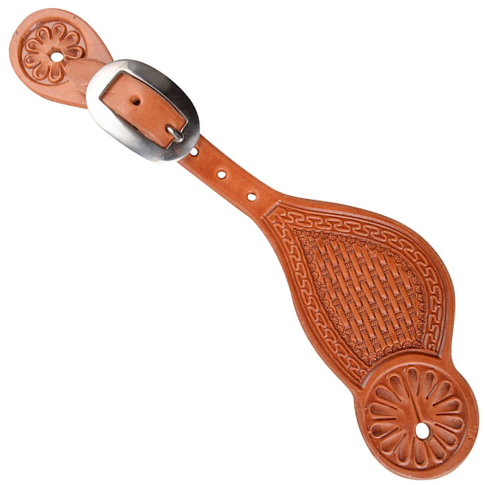 Martin Saddlery Tombstone Spur Straps Tack - Spur Straps Martin Saddlery Natural Basket