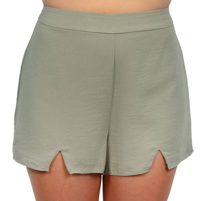 * Satin Front Slit Shorts - FINAL SALE WOMEN - Clothing - Shorts KLD