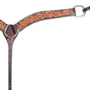 Martin Saddlery Floral Tooled 2" Breast Collar Tack - Breast Collars Martin Saddlery