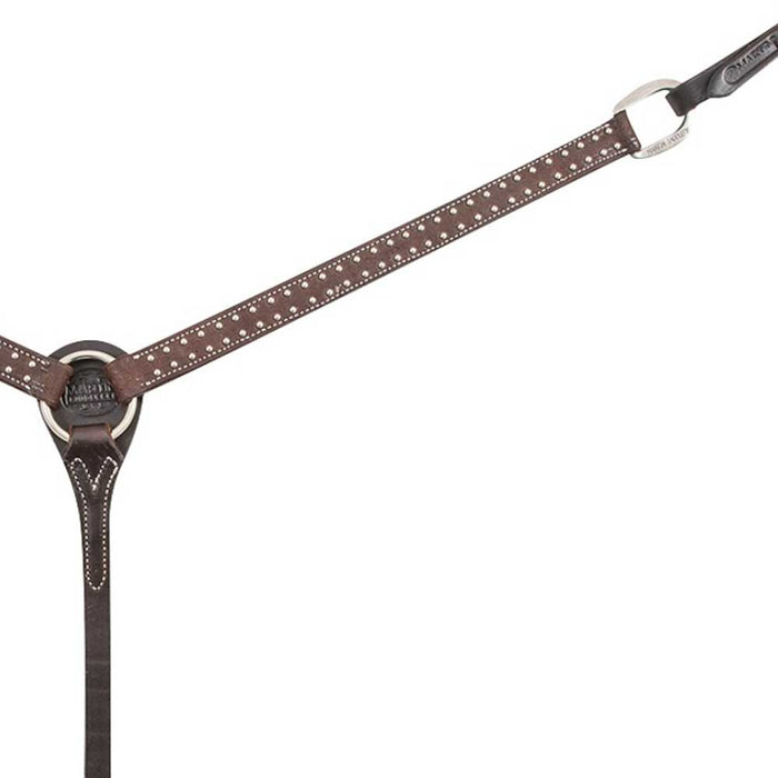 Martin Saddlery Silver Dots Chocolate Breast Collar Tack - Breast Collars Martin Saddlery