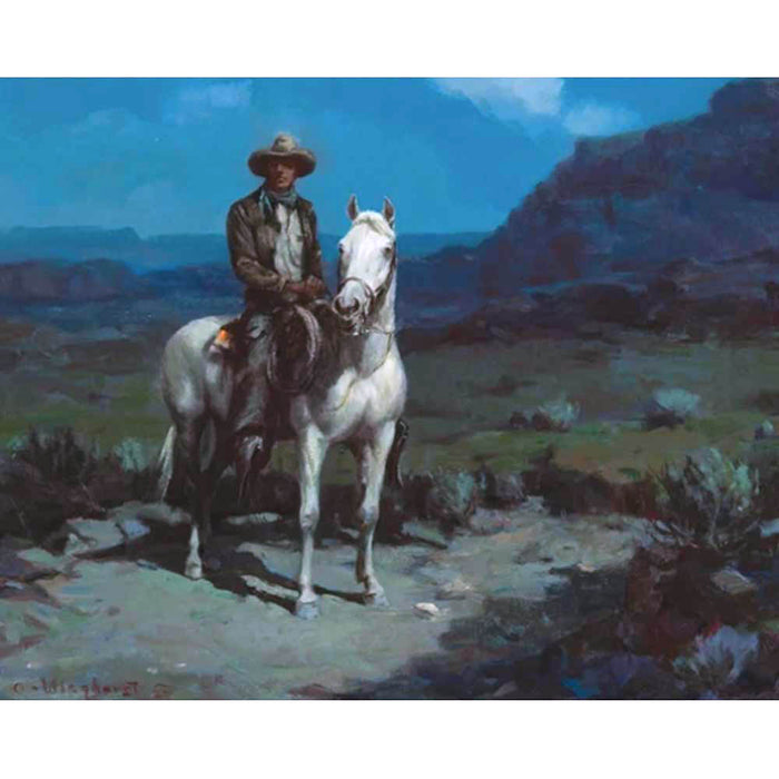 The Night Herder - Dark Sky by Olaf Wieghorst Collectibles Olaf Wieghorst