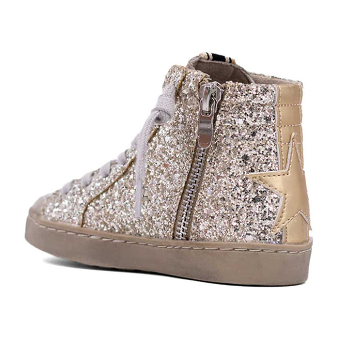 ShuShop Rooney Girl's Mini Sneaker - Sterling Glitter KIDS - Girls - Footwear - Casual Shoes ShuShop