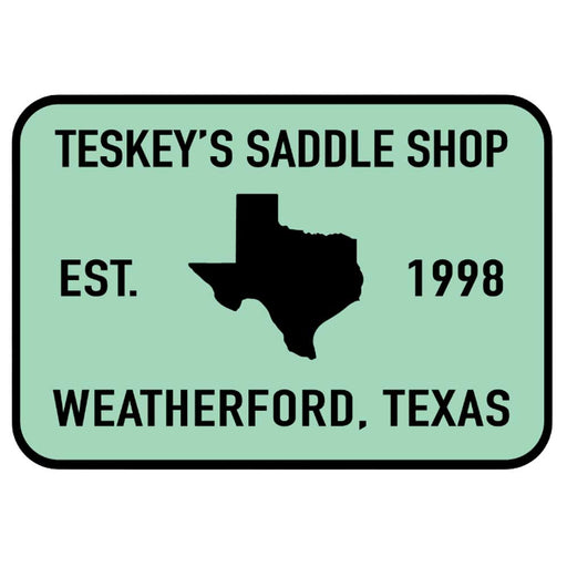 Teskey's 1998 Saddle Shop Sticker Green/Black TESKEY'S GEAR - Stickers Teskey's