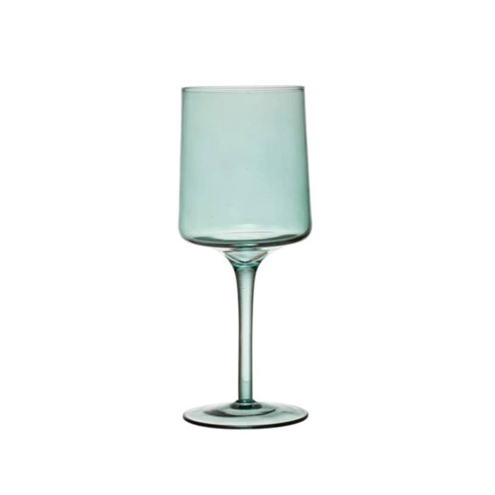 Stemmed Wine Glass - 14oz - FINAL SALE Home & Gifts - Tabletop + Kitchen - Drinkware + Glassware Creative Co-Op Seafoam