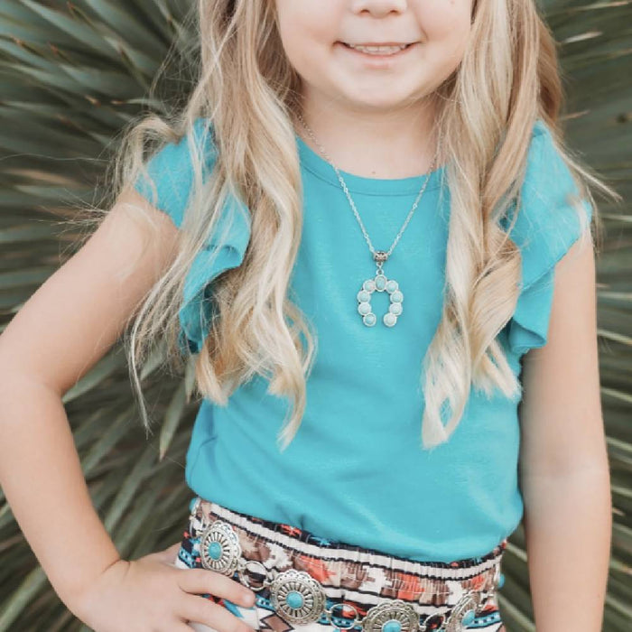 Shea Baby Girl's Ruffle Top - Turquoise KIDS - Girls - Clothing - Tops - Sleeveless Tops Shea Baby