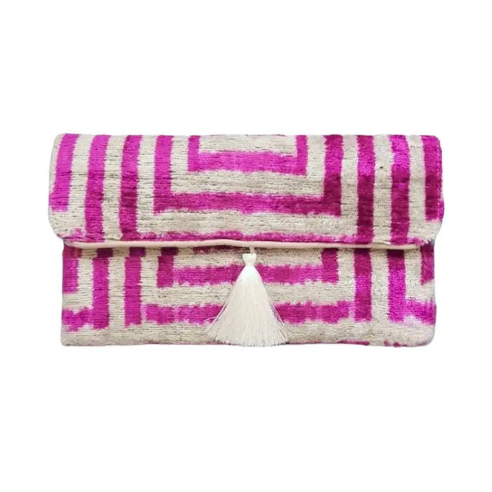 Silk Velvet Ikat Clutch WOMEN - Accessories - Handbags - Clutches & Pouches Ayca Design