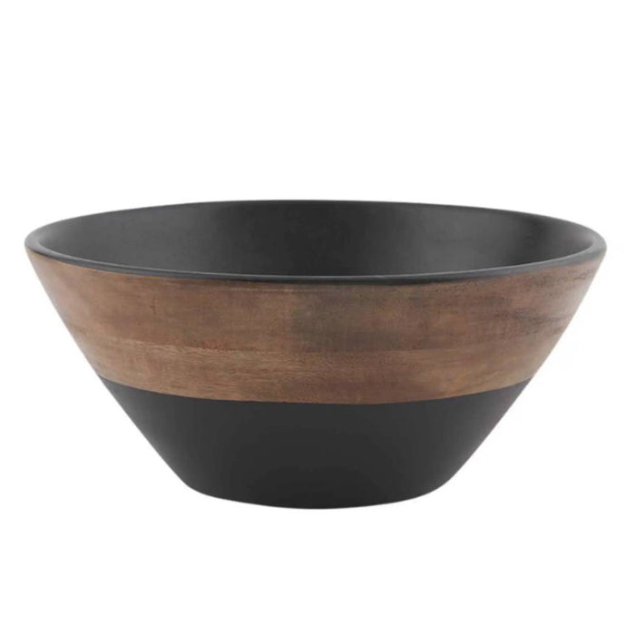 Mud Pie Black Two Tone Serving Bowl HOME & GIFTS - Tabletop + Kitchen - Serveware & Utensils Mud Pie S