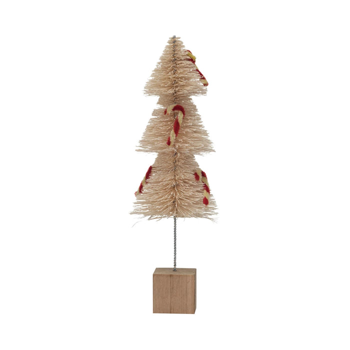 Small Sisal Bottle Brush Candy Cane Tree HOME & GIFTS - Home Decor - Seasonal Decor Creative Co-Op