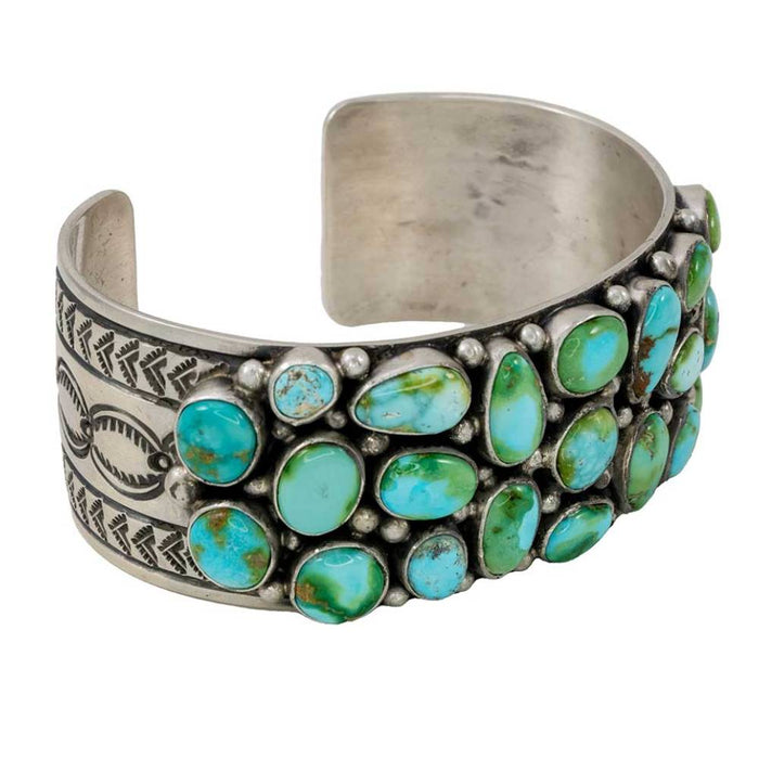 Sonoran Gold Turquoise Cluster Cuff WOMEN - Accessories - Jewelry - Bracelets Al Zuni