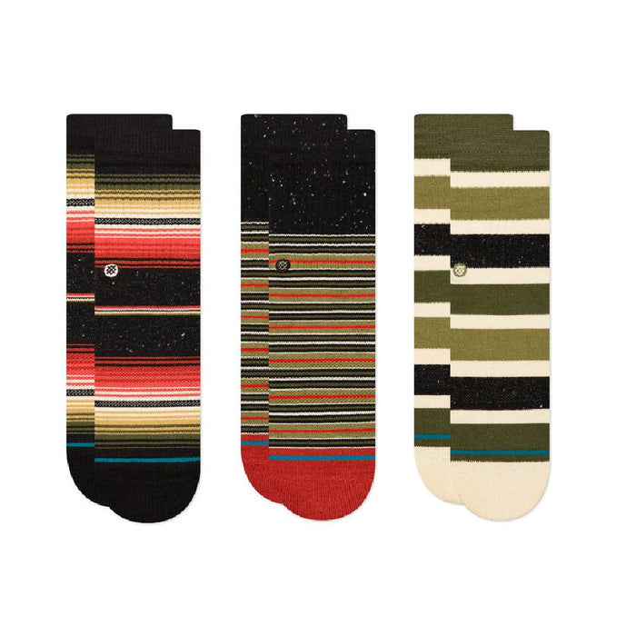 Stance Merry Kids 3 Pack Crew Socks - Red KIDS - Accessories - Socks & Underwear Stance