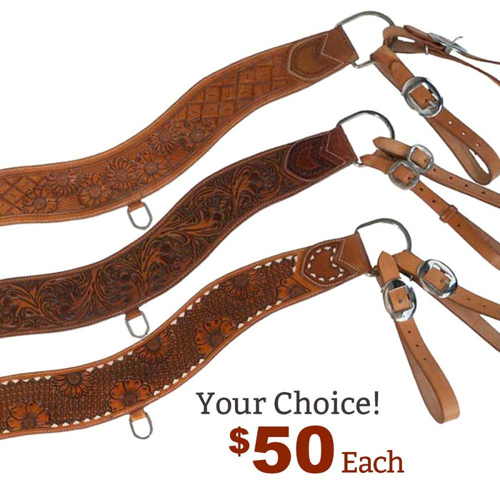 NEW Floral Tooled Tripping Breastcollars - Your Choice!